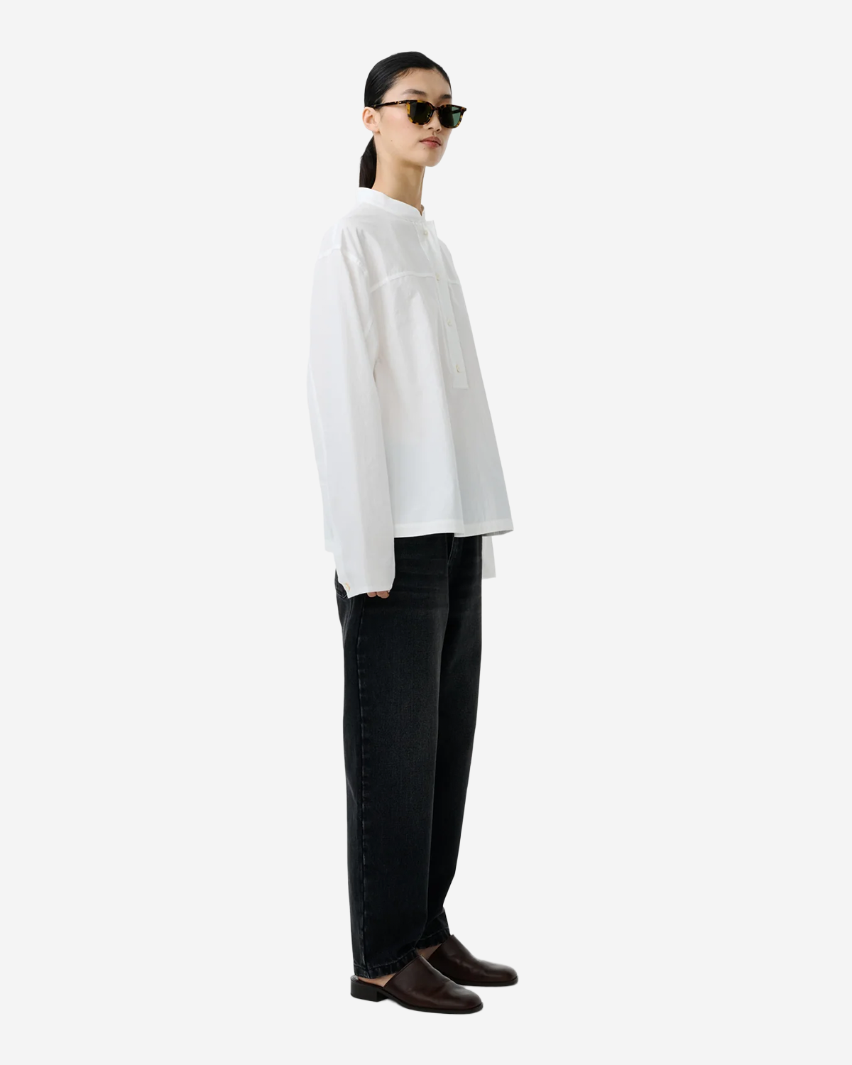 Vega - Half Placket Shirt - Optic White
