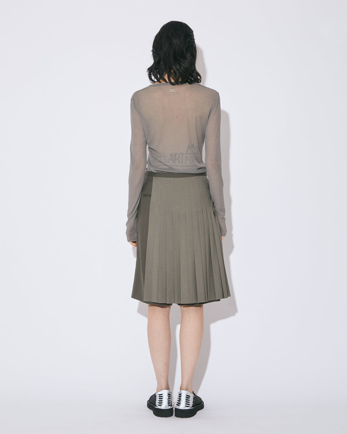 Light Wool Tropical Uniform Kilt Pants - Olive