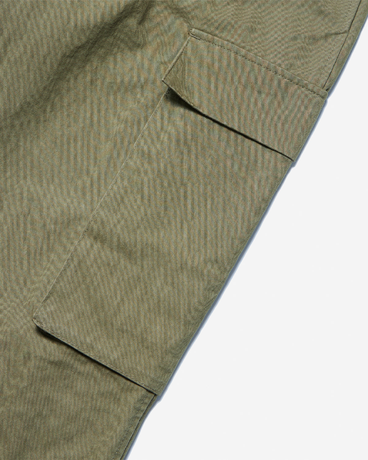 Mens Peach Skin Cargo Pants - Olive