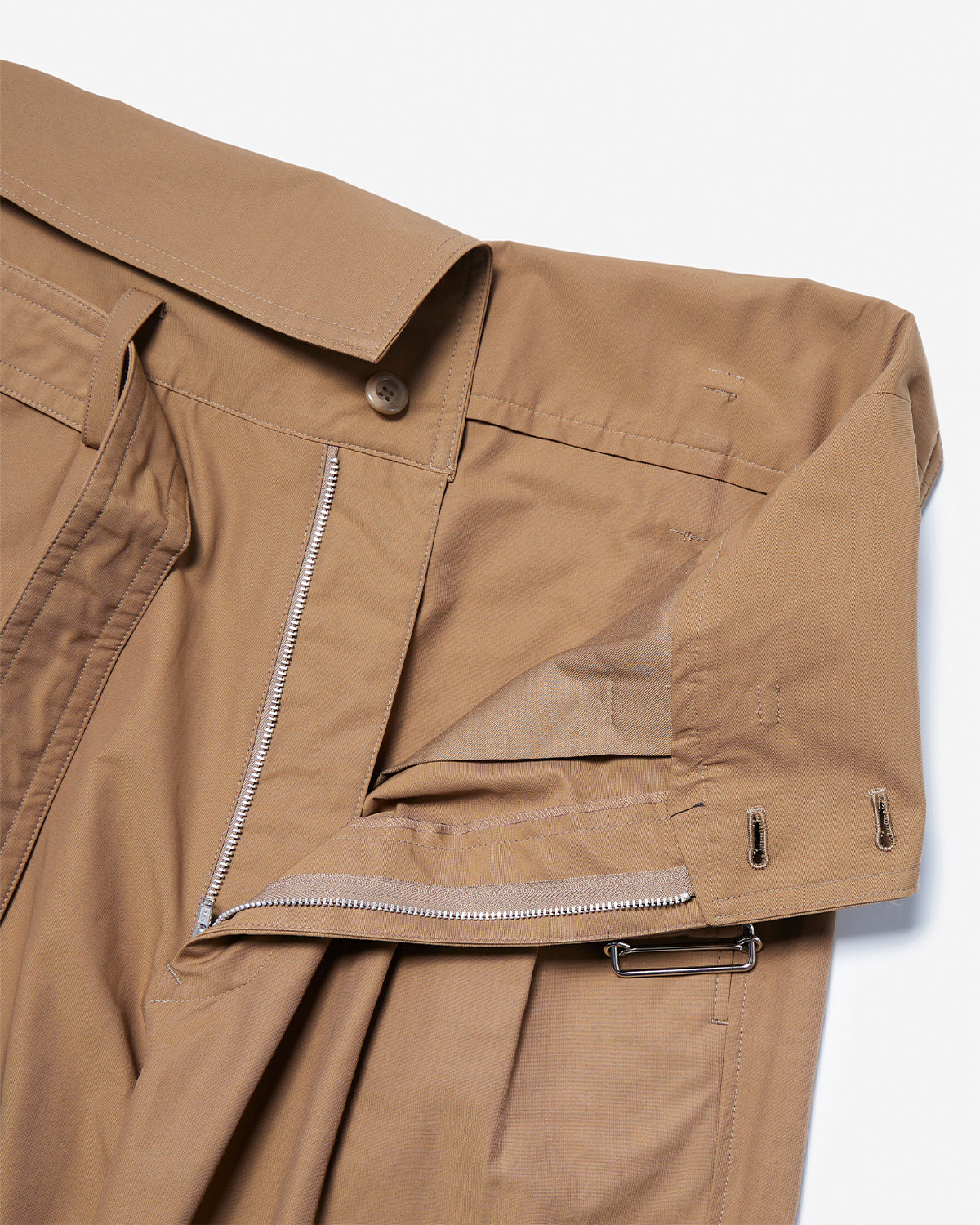 Fold Over Belt Wide PNT - Brown