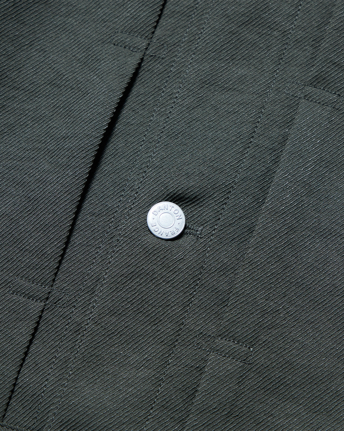 Mens Polyester Twill Jeans Jacket Style Shirt Blouson - Olive