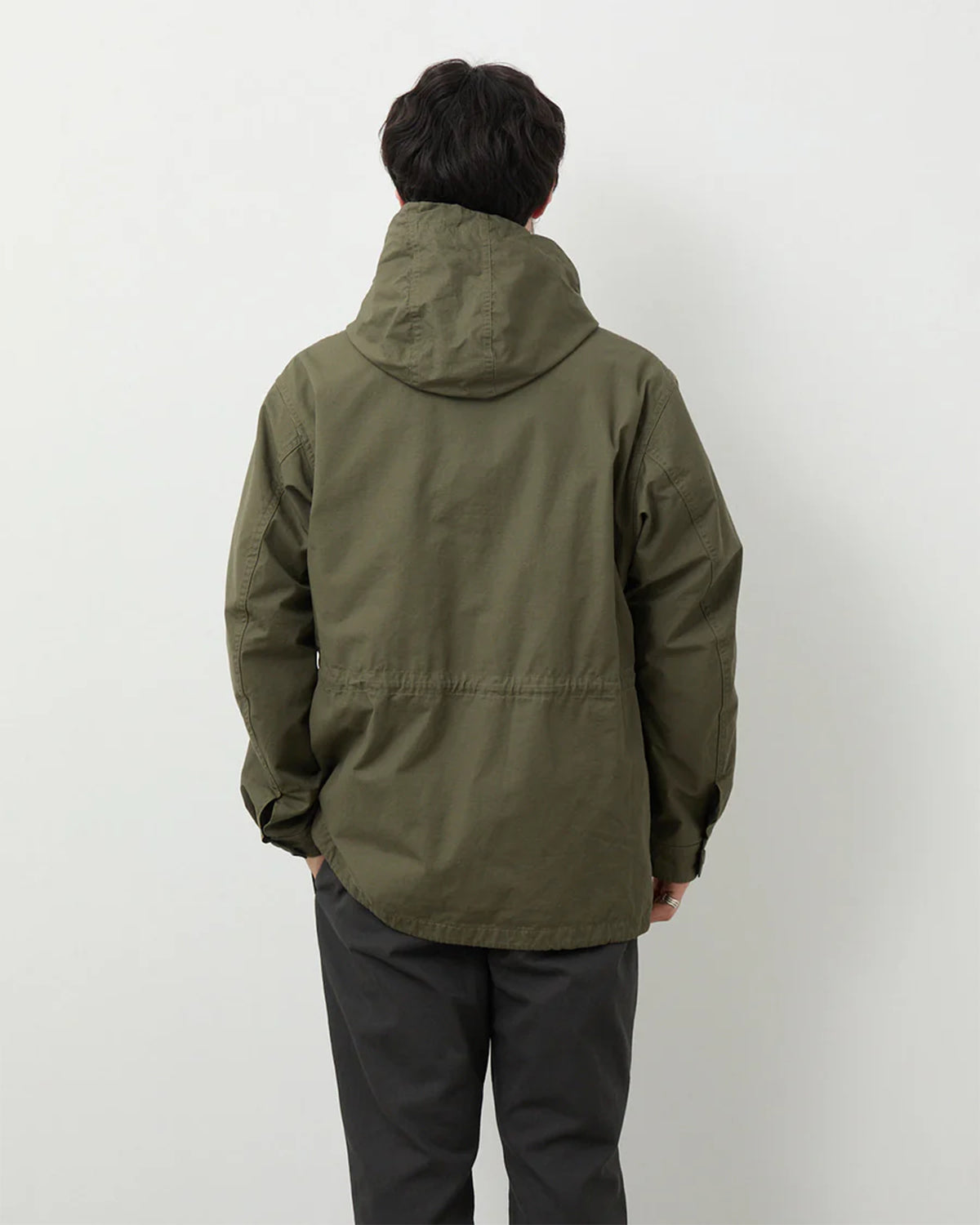 Trooper Hooded Jacket Cotton Ripstop With Windstopper - Olive
