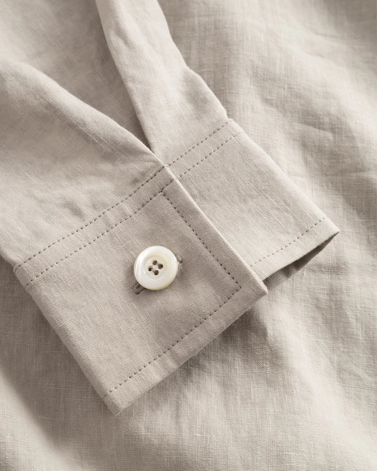 Sigma High Density Linen Unlined Overshirt  - Greige