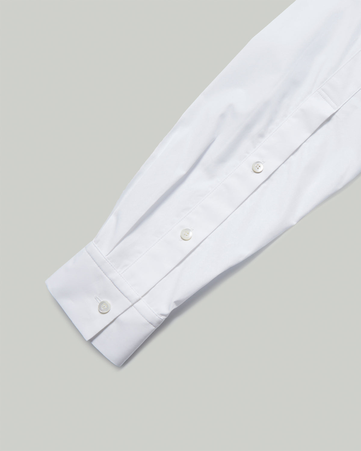 Panel Button Slit Shirt - White