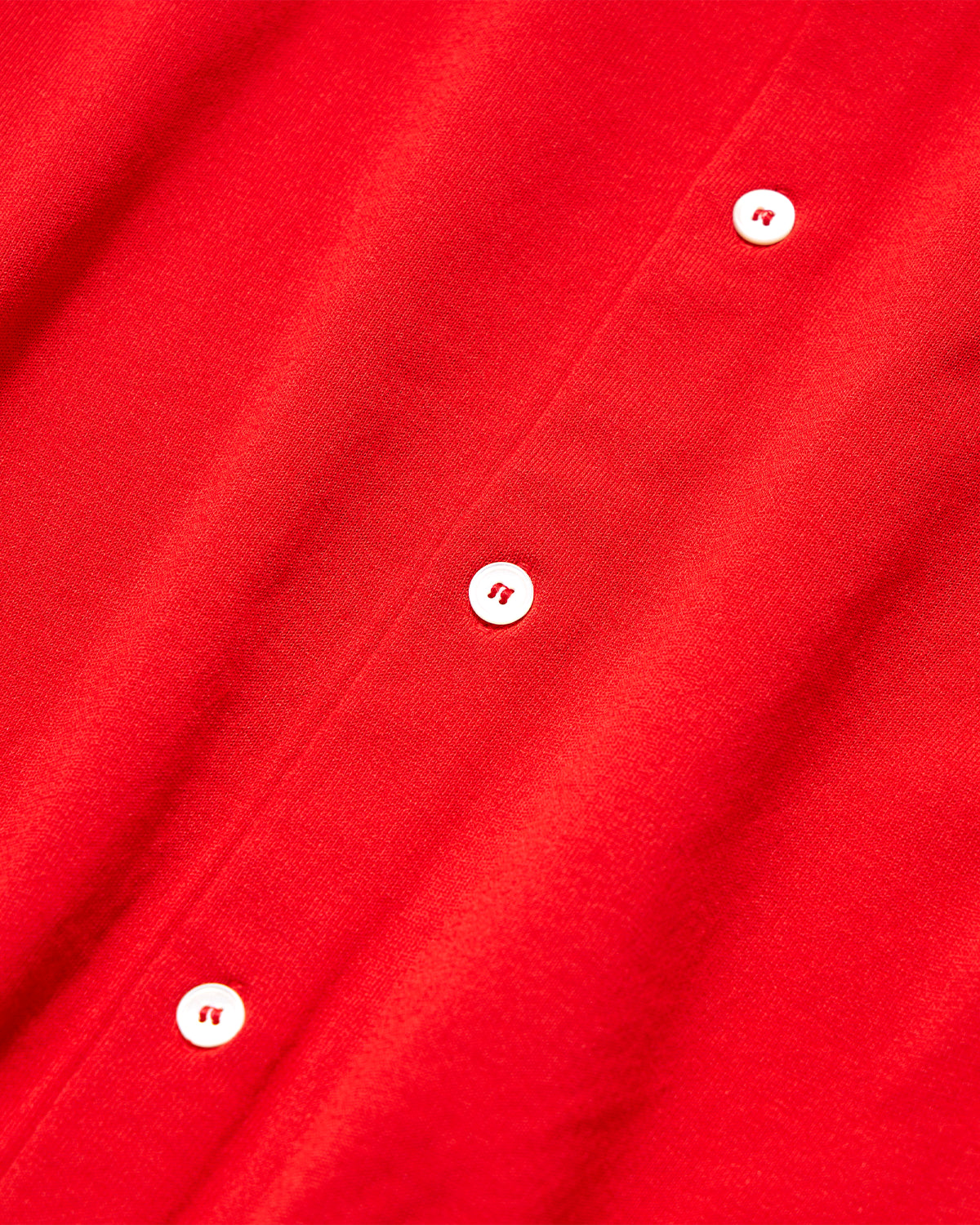 Womens Jersey Knit Crew Neck Cardigan - Red