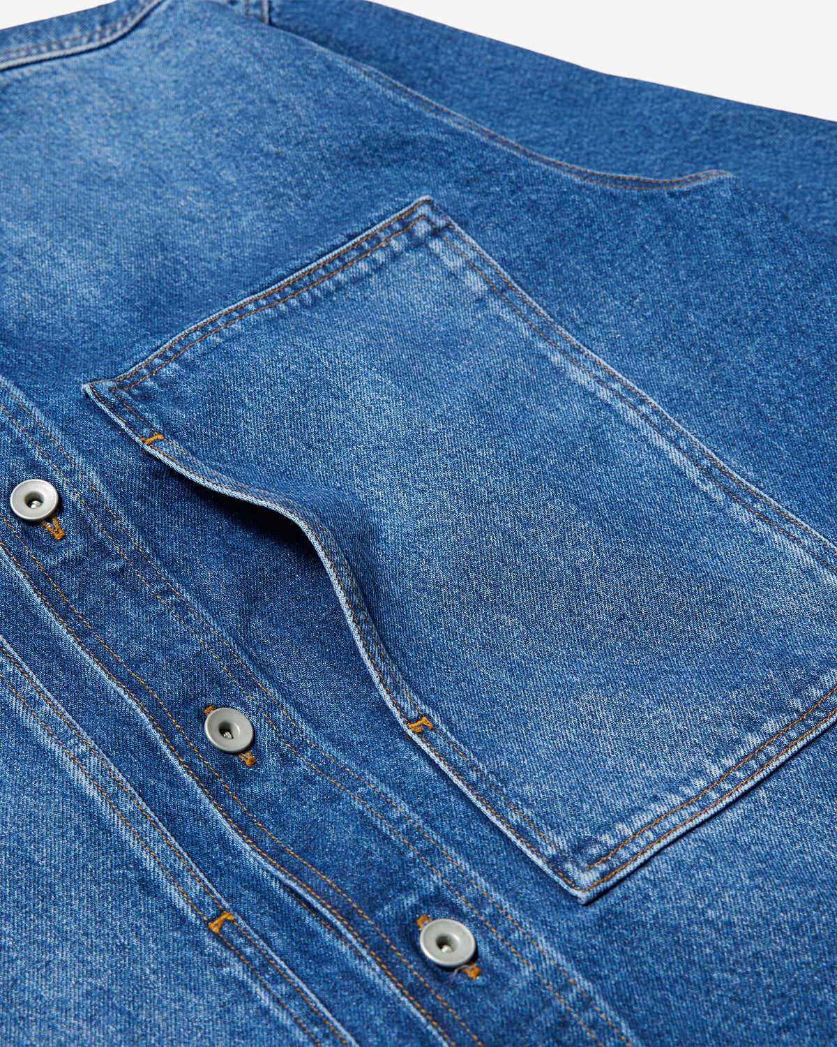 Saxon - Denim Overshirt - Worn Wash Indigo