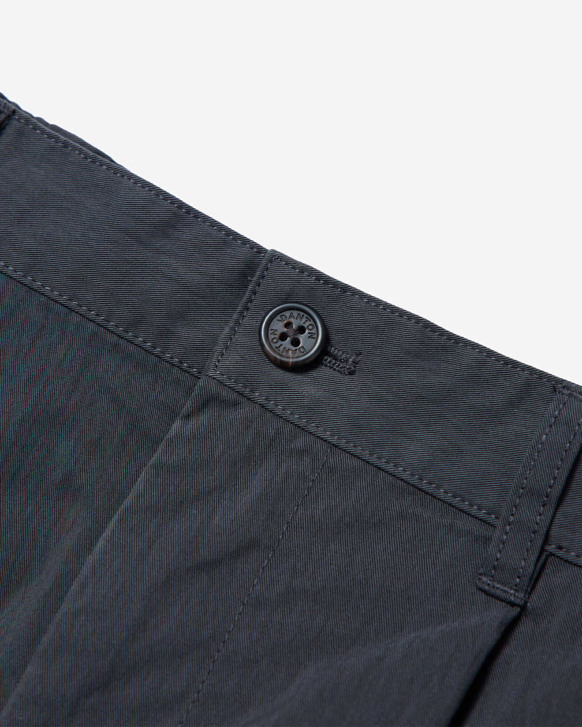 Mens CN Twill Double Pleated Easy Pants - Charcoal