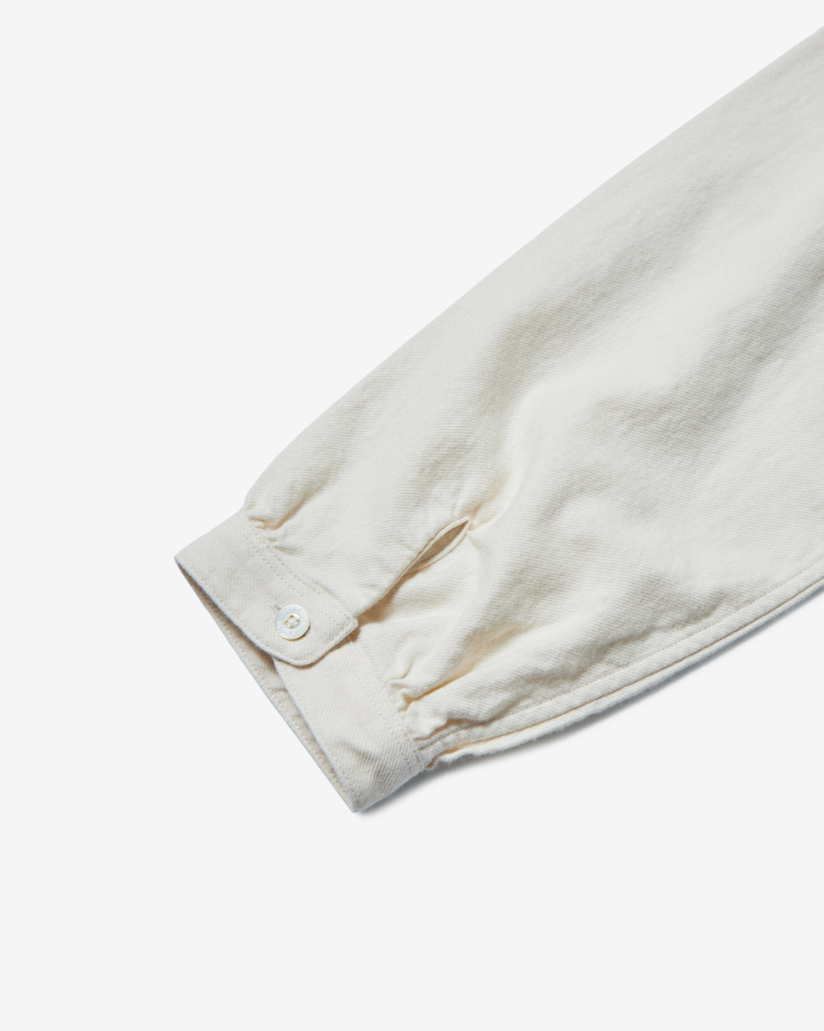 Womens Cotton Washer Henley Neck Shirt - Ivory