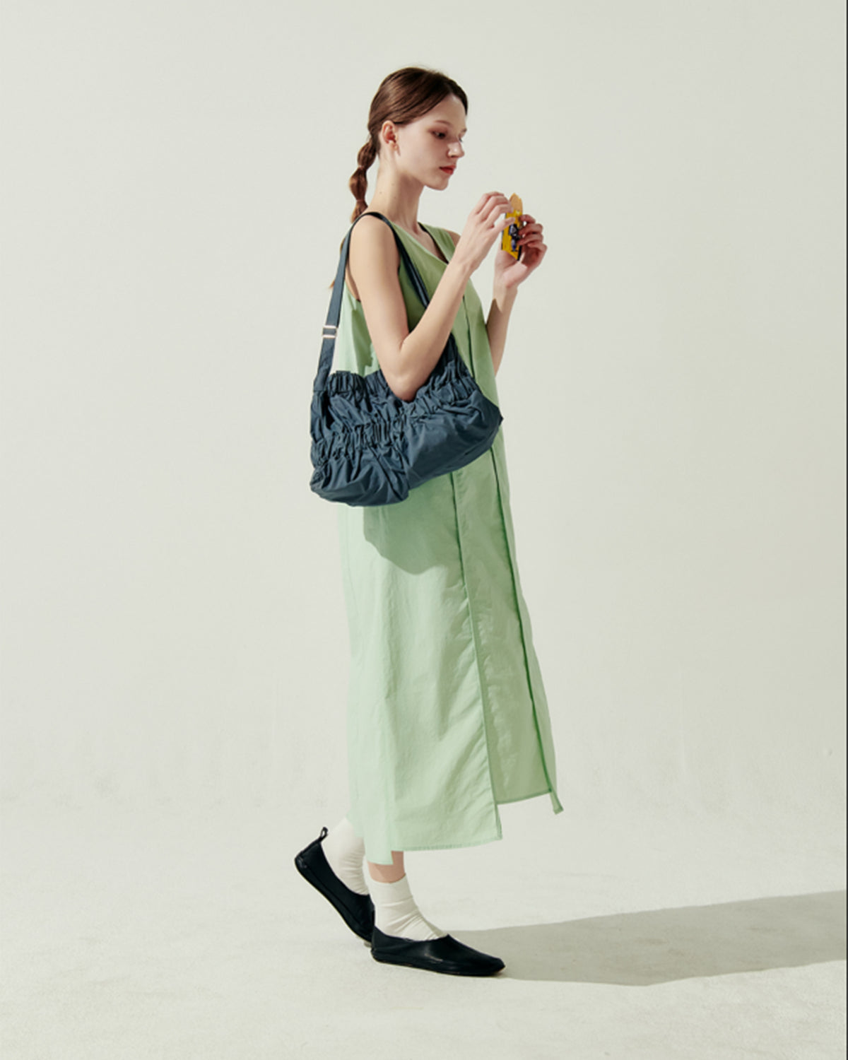 M Tiered Cross Bag - Charcoal