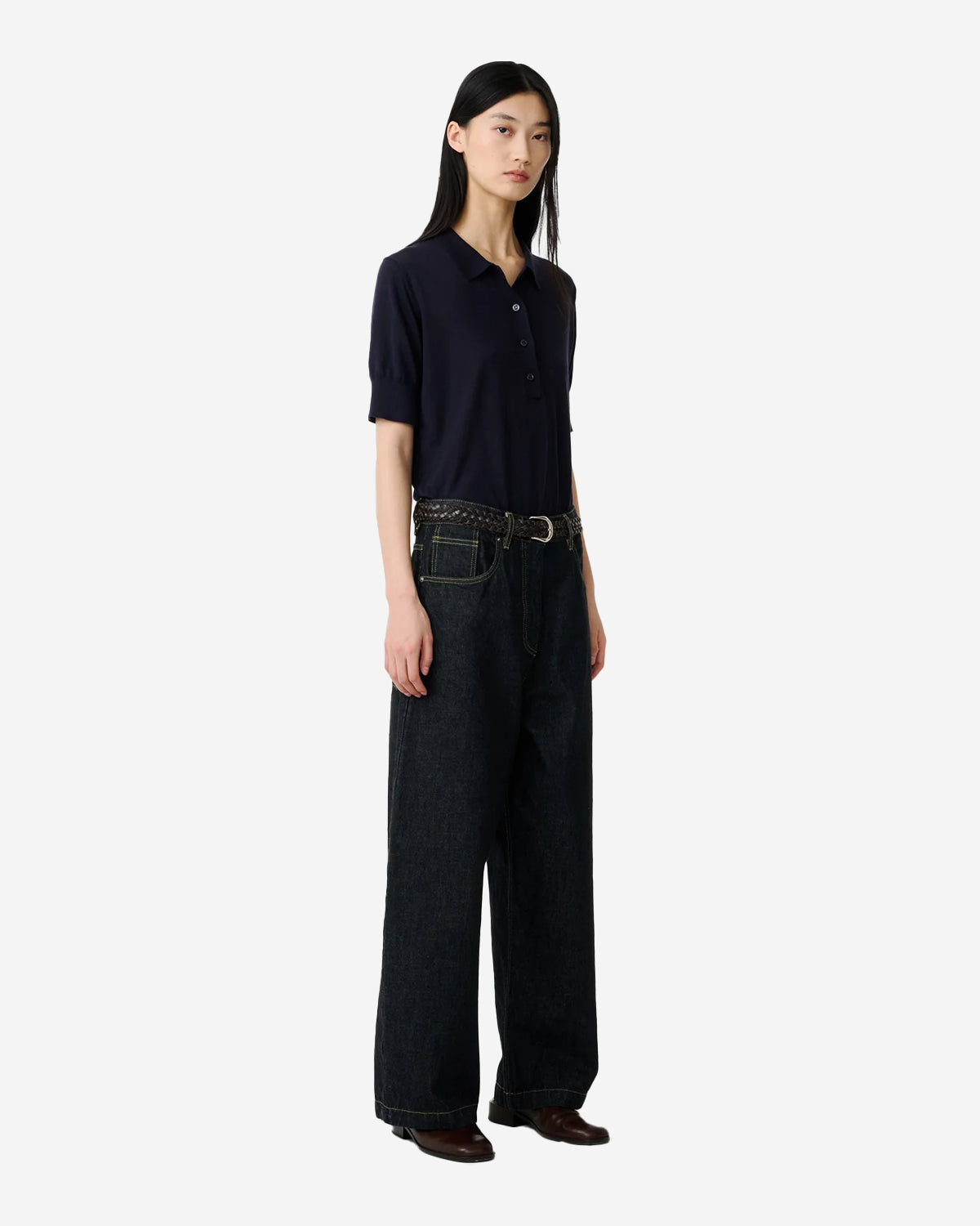 Neive - Curved Leg Pant - Black