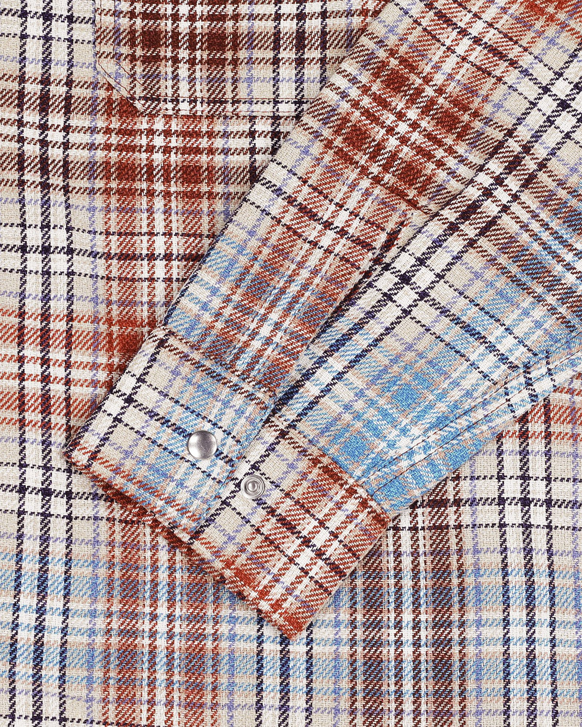 Boxy Freedom Shirt Japanese Twill Check - Sand