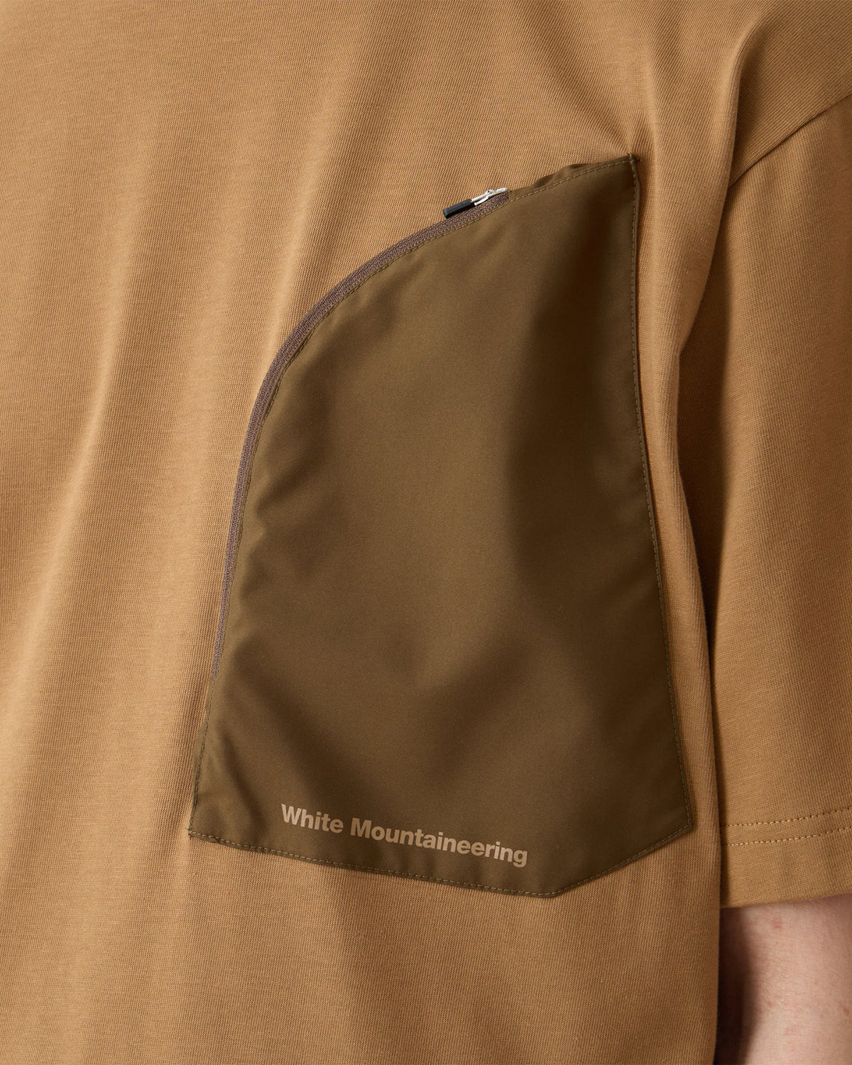 Zip Pocket T-Shirt - Beige