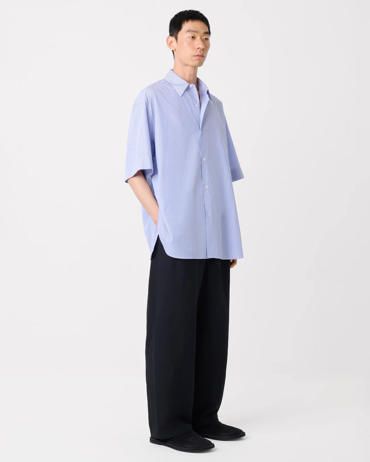 Sorono - Short Sleeve Shirt - Blue And White