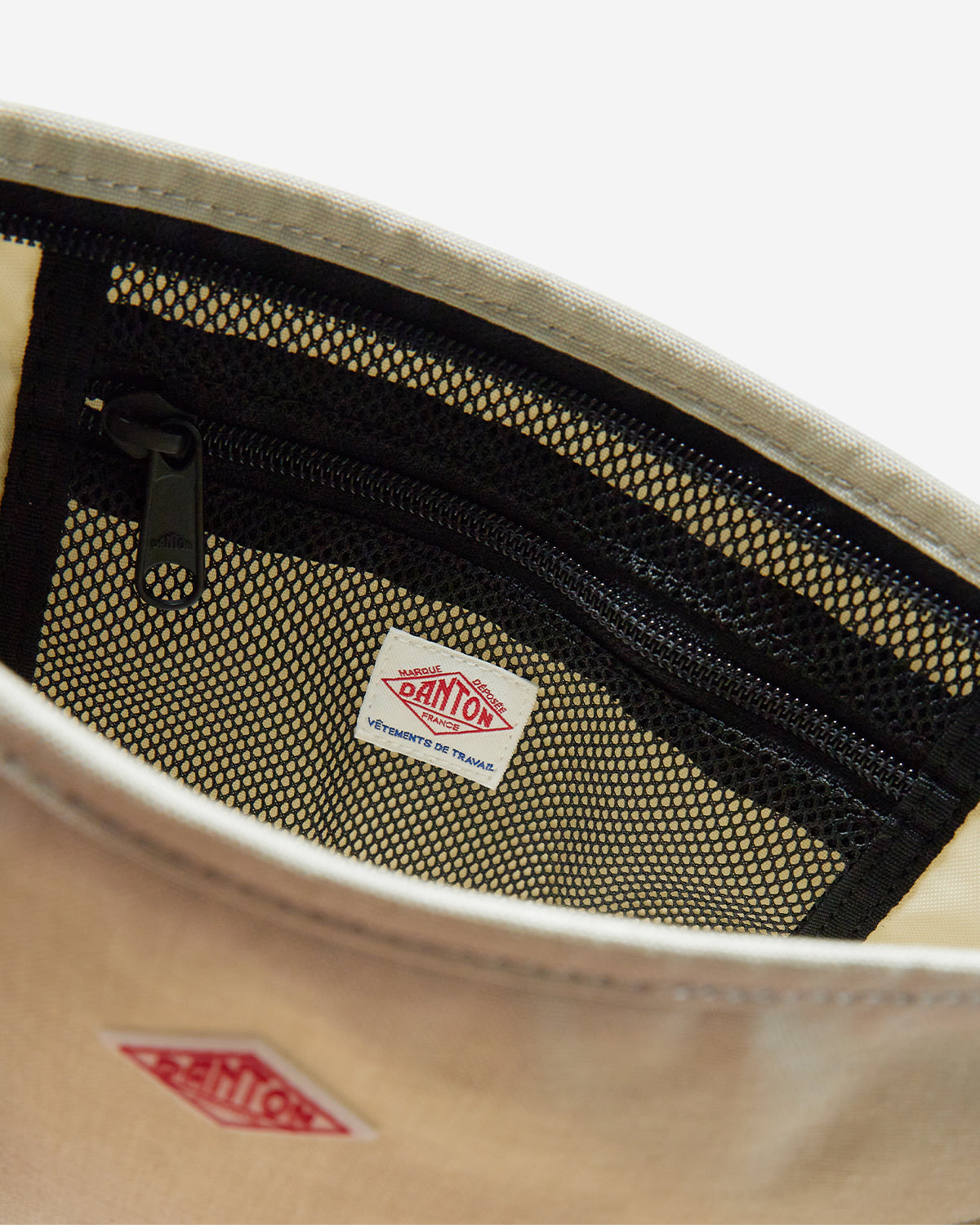 Montsouris - Cordura Canvas Shoulder Bag - Oyster White Black