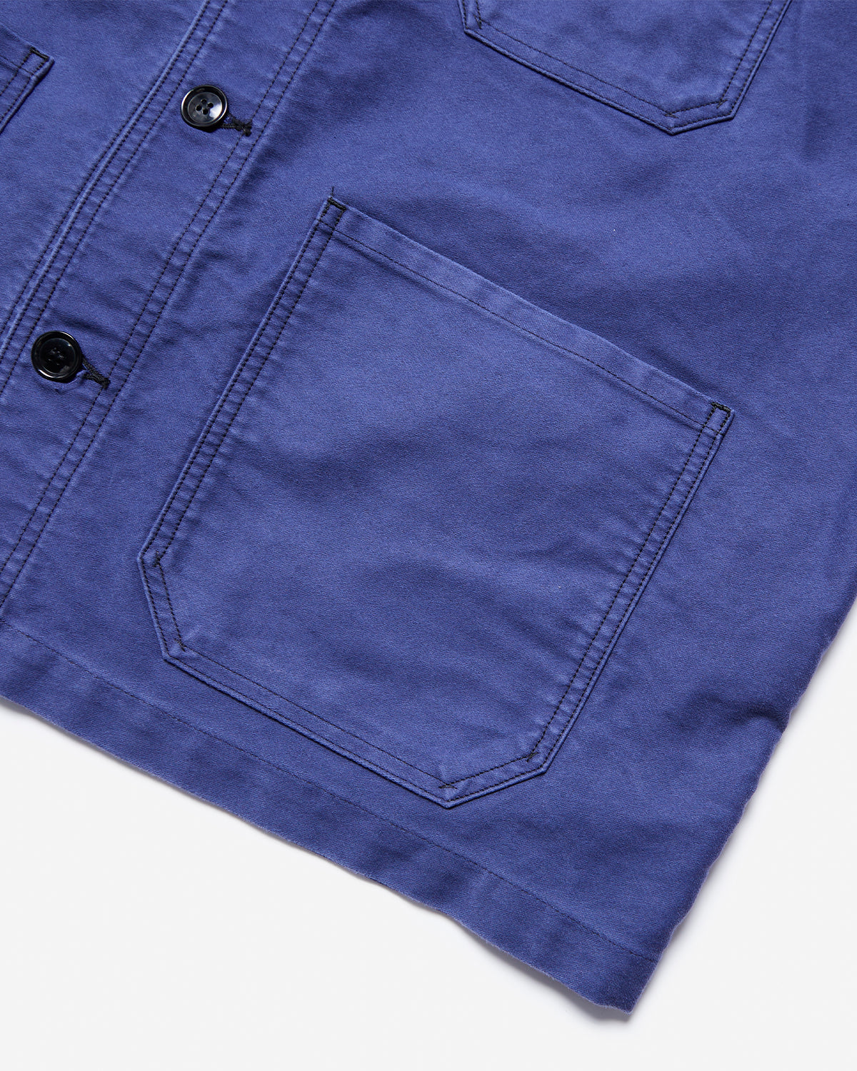 Moleskin Wide Coverall Jacket - Navy