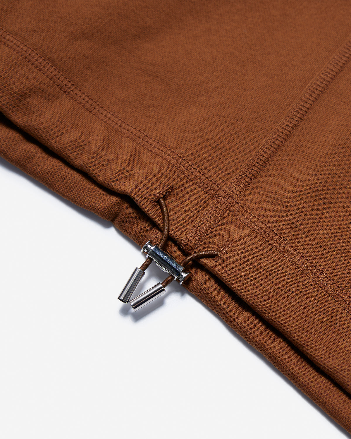 Draw Cord Hem Cropped T - Brown