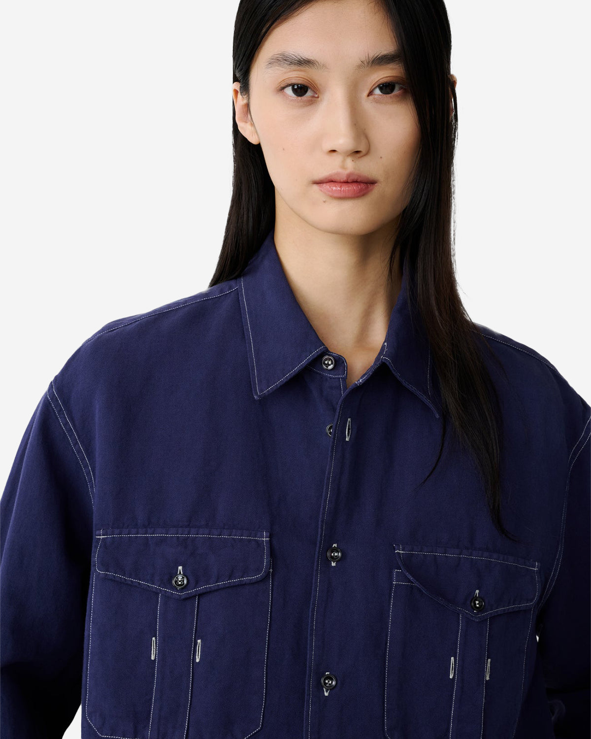 Louro - Utility Pocket Shirt - Indigo