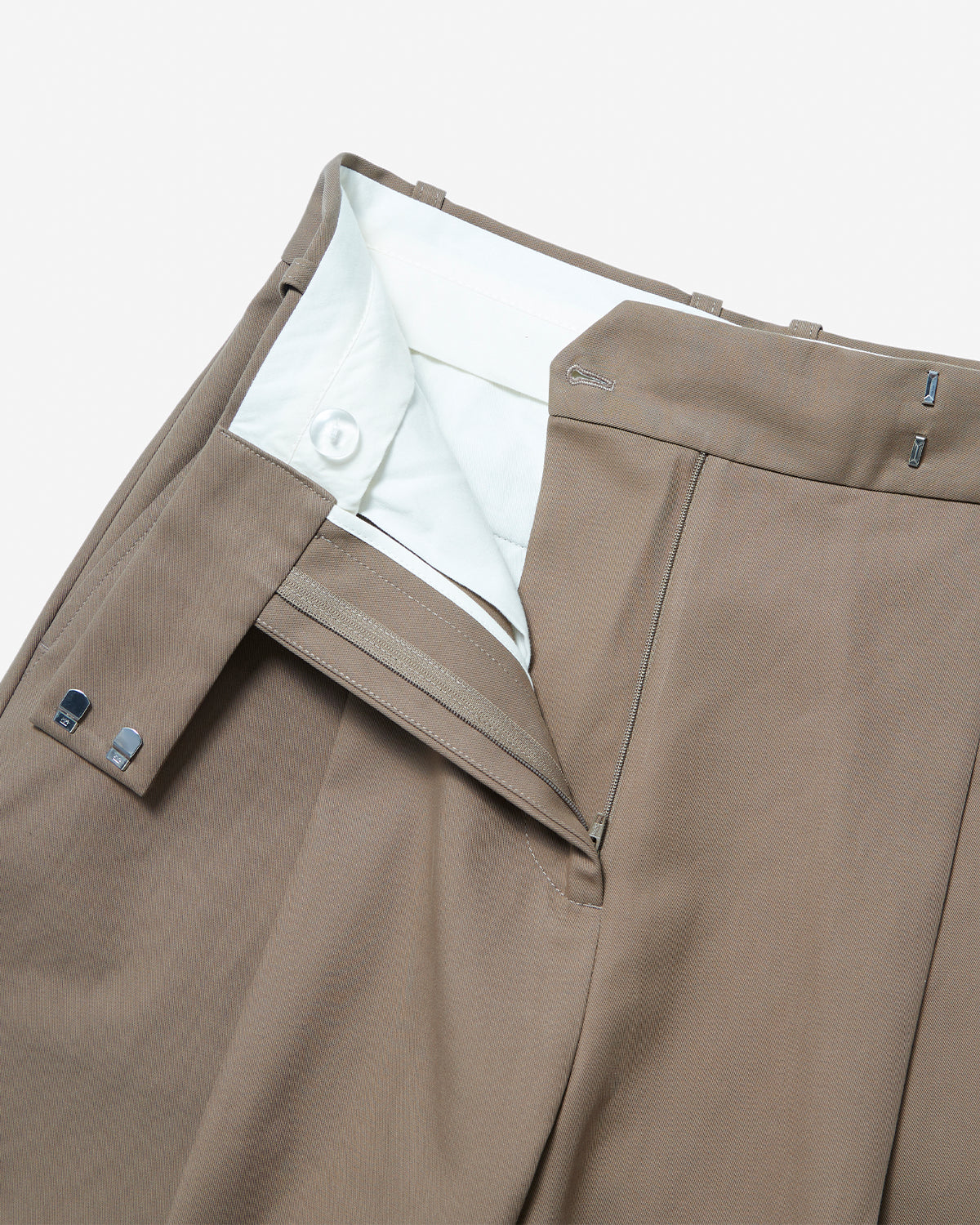 Nasser - Double Pleat Wide Leg Pant - Birch