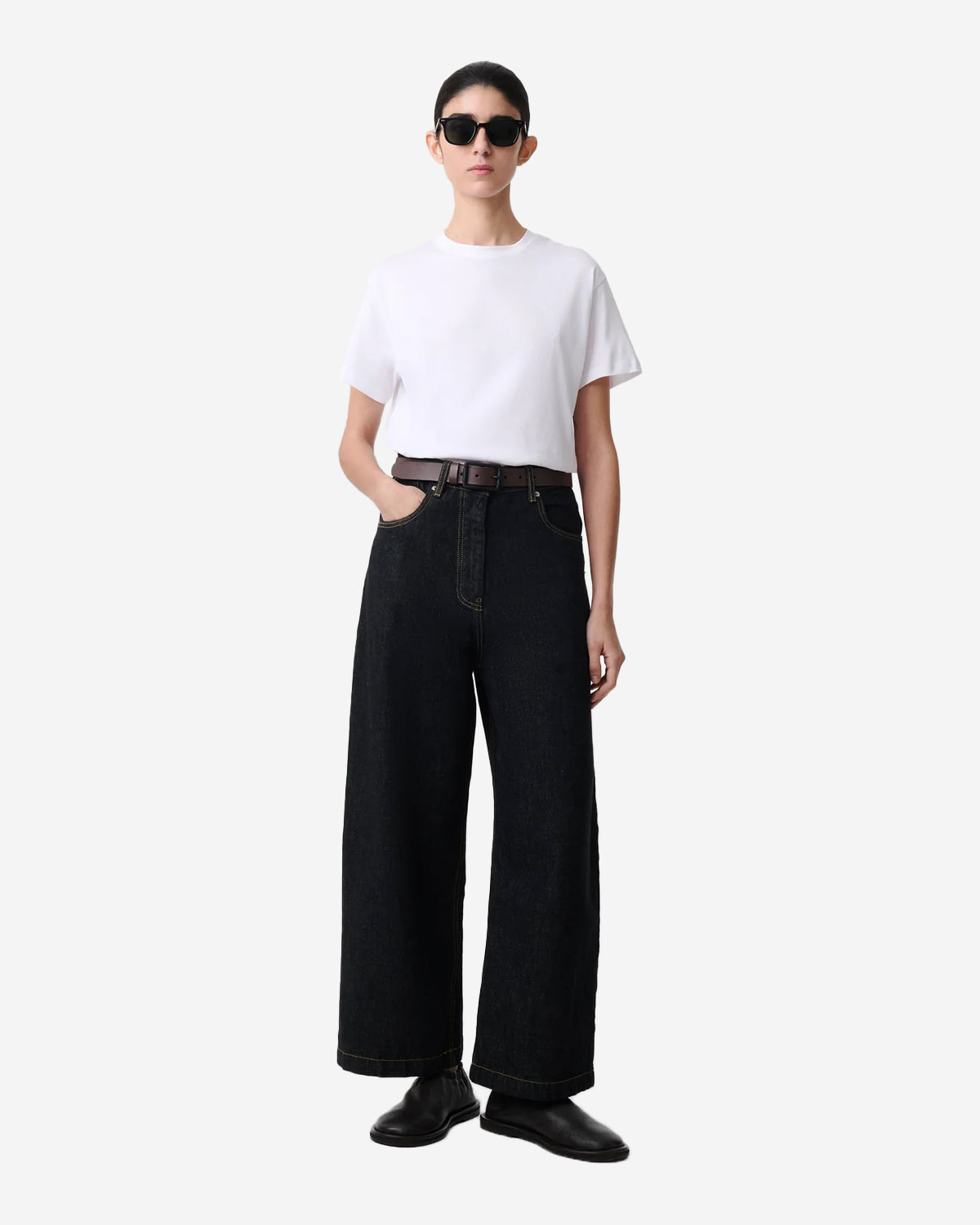 Marine - Jersey Perfect Tee - Off White