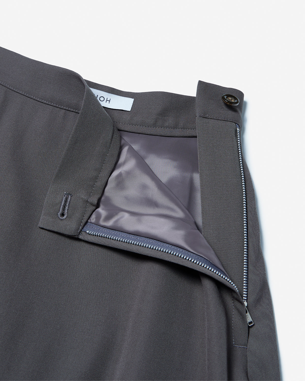 Random Hem Flare Skirt - Olive Gray