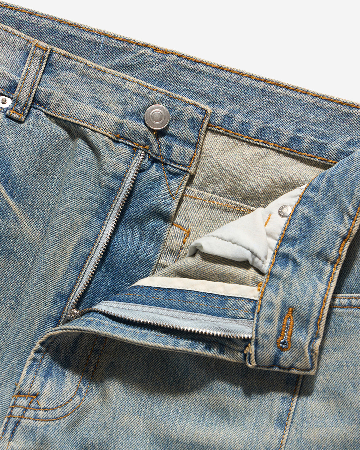 Twisted Panel Denim - Light Blue