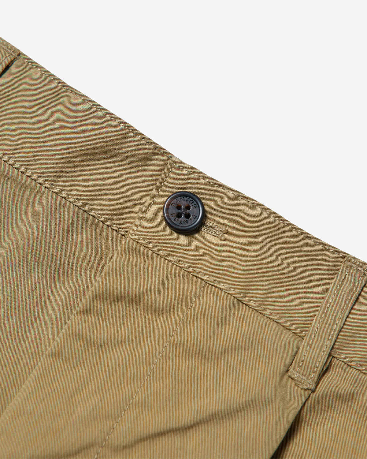 Mens CN Twill Double Pleated Easy Pants - Dk.Beige