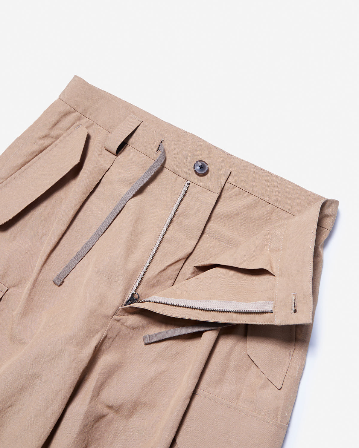 06STPT - Memory Linen Cargo Pants - Beige