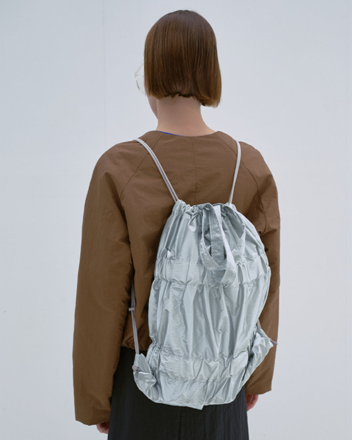 Tiered Banding Backpack - Silver