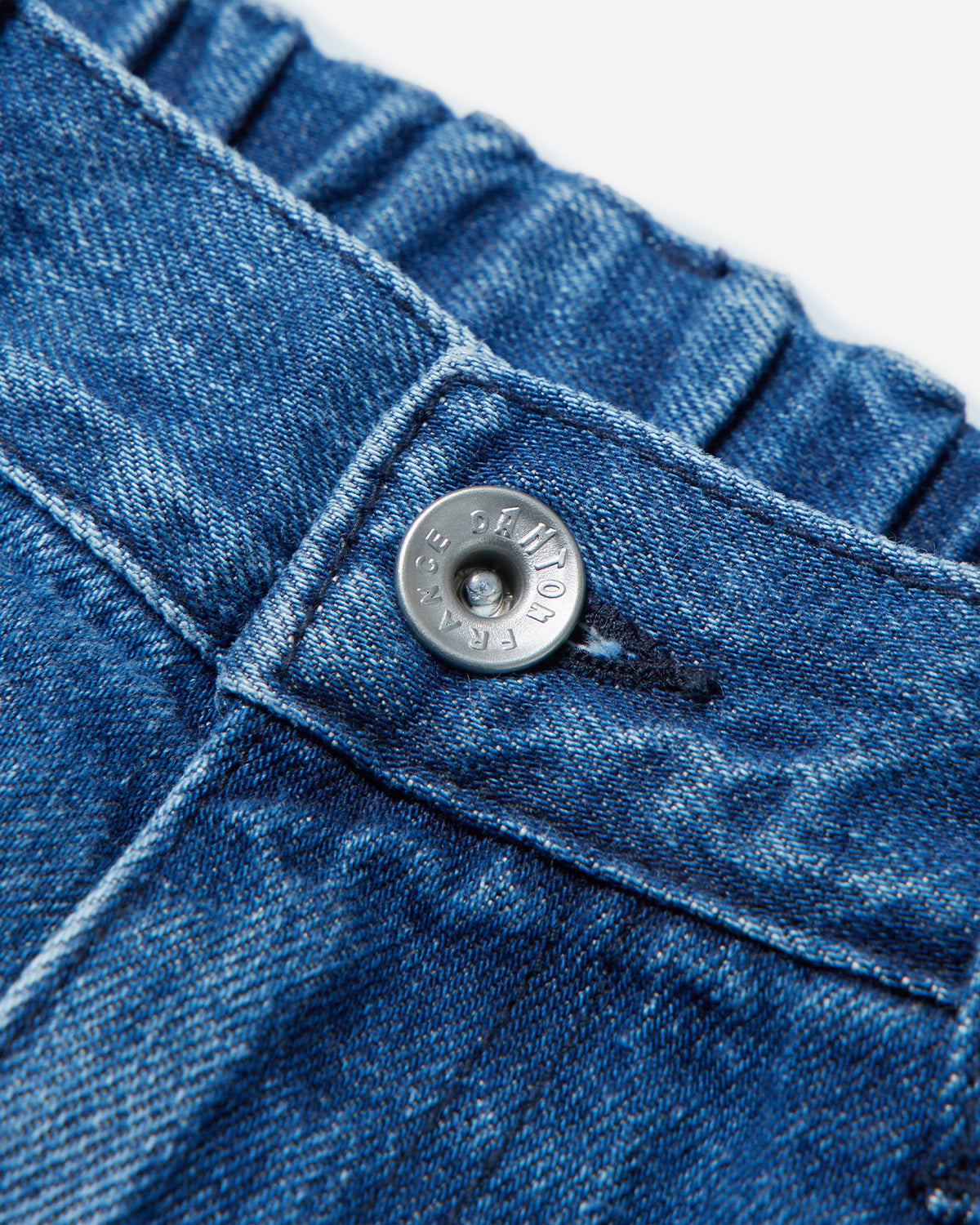 Womens Japanese Denim Tuck Straight Pants - Indigo