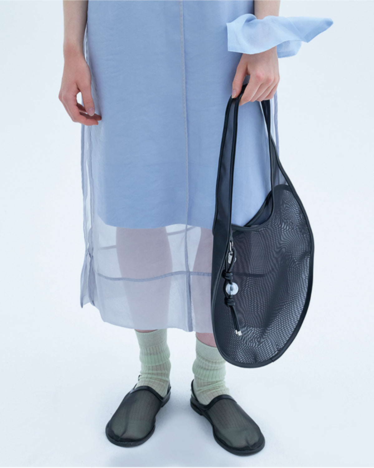 Nest Mesh Shoulder Bag - Black