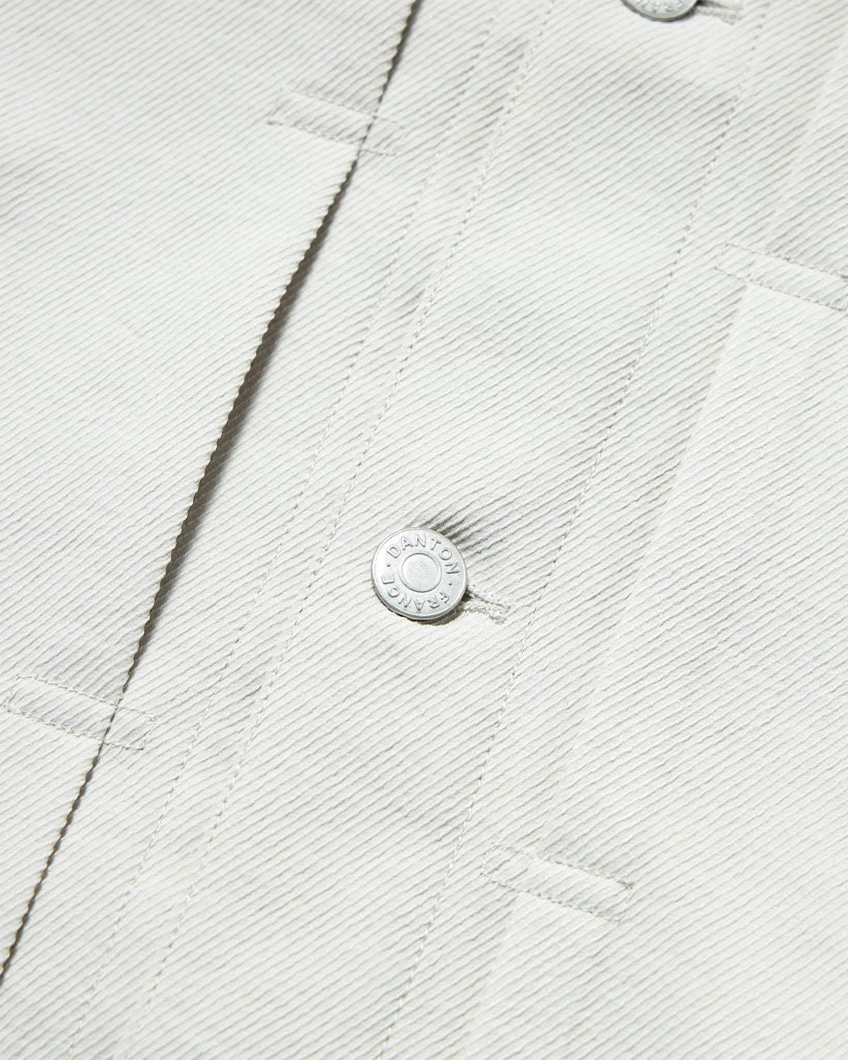 Mens Polyester Twill Jeans Jacket Style Shirt Blouson - Greige