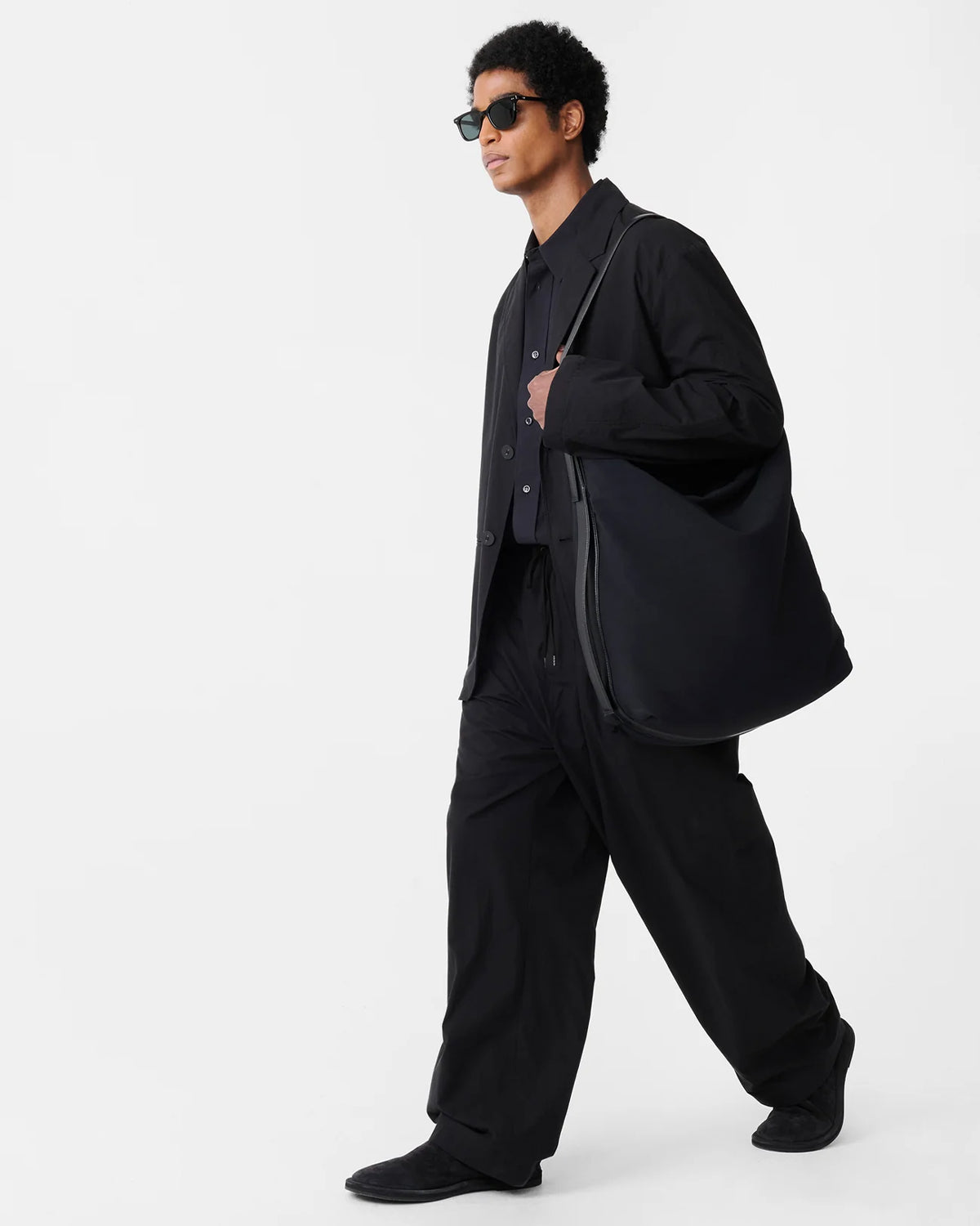 Trow - Drawstring Waist Pants - Black