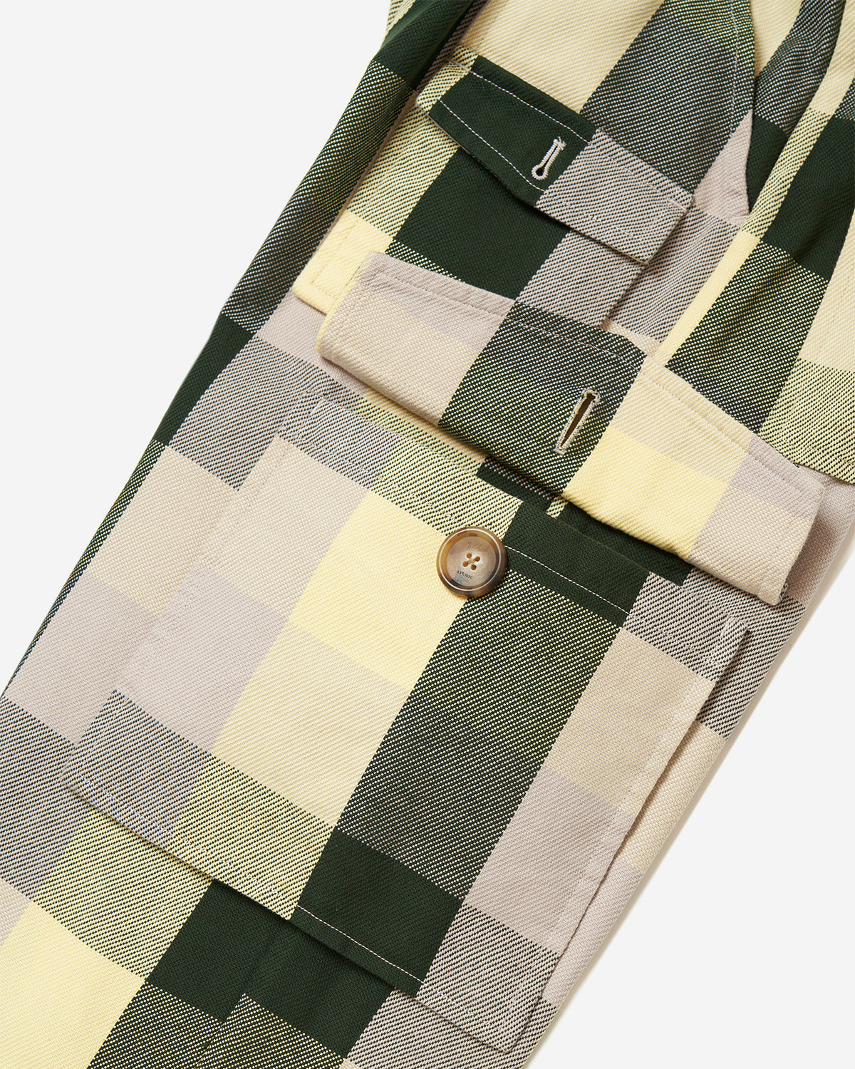Buffalo Check Bush Cargo Pants - Yellow