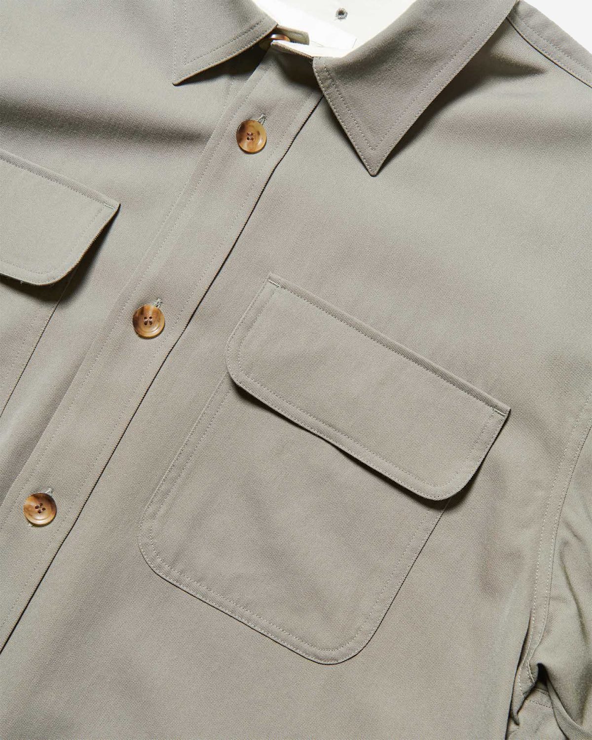 Washer Wool Cpo Shirt - Khaki