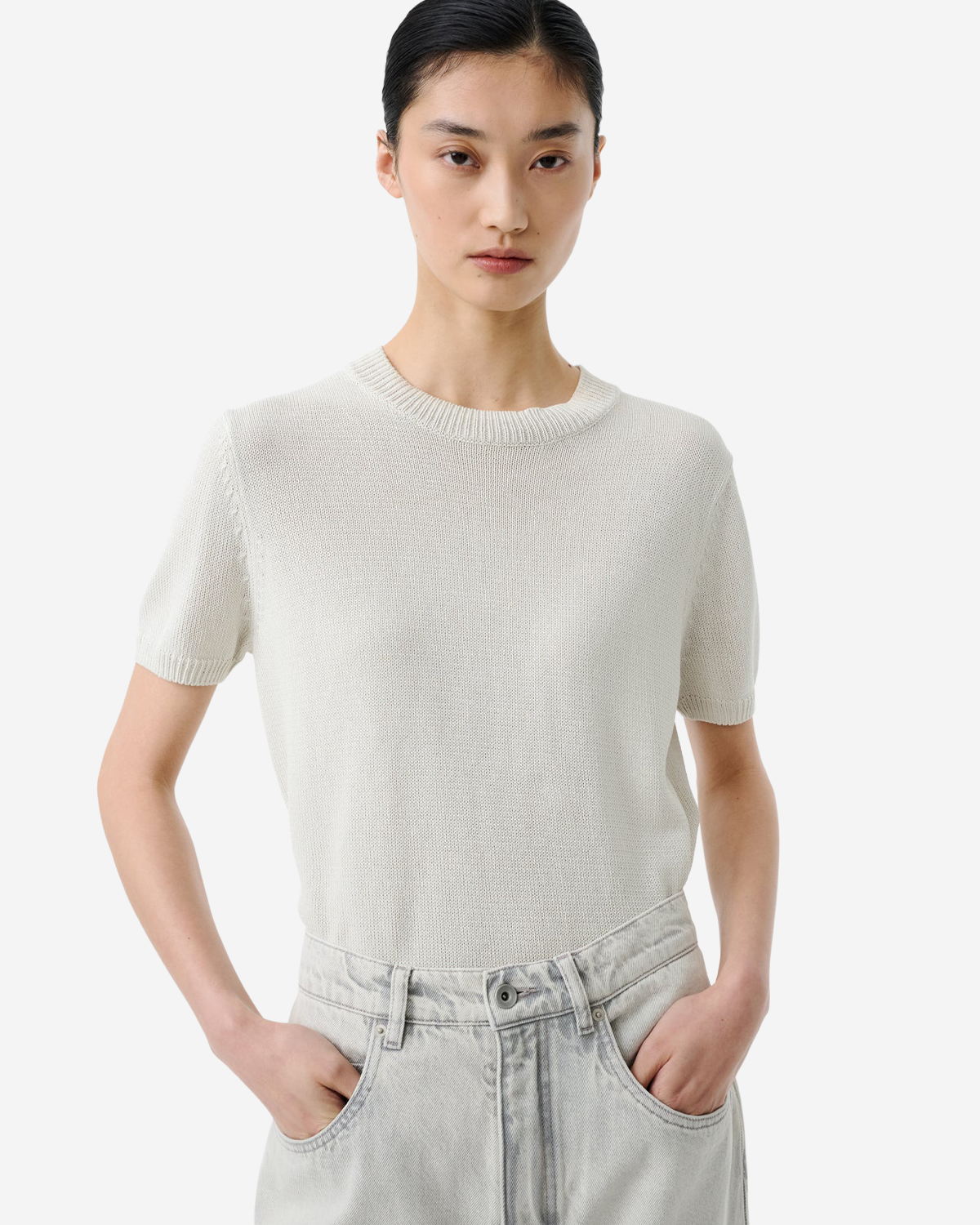 Seren - Short Sleeve Top - Ice