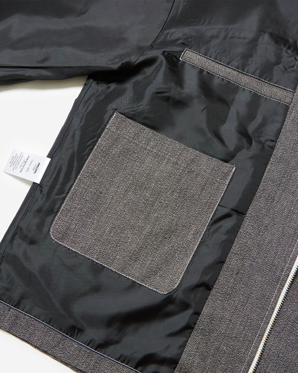 Timber - Cropped Zipped Collar Jacket - Salt and Pepper