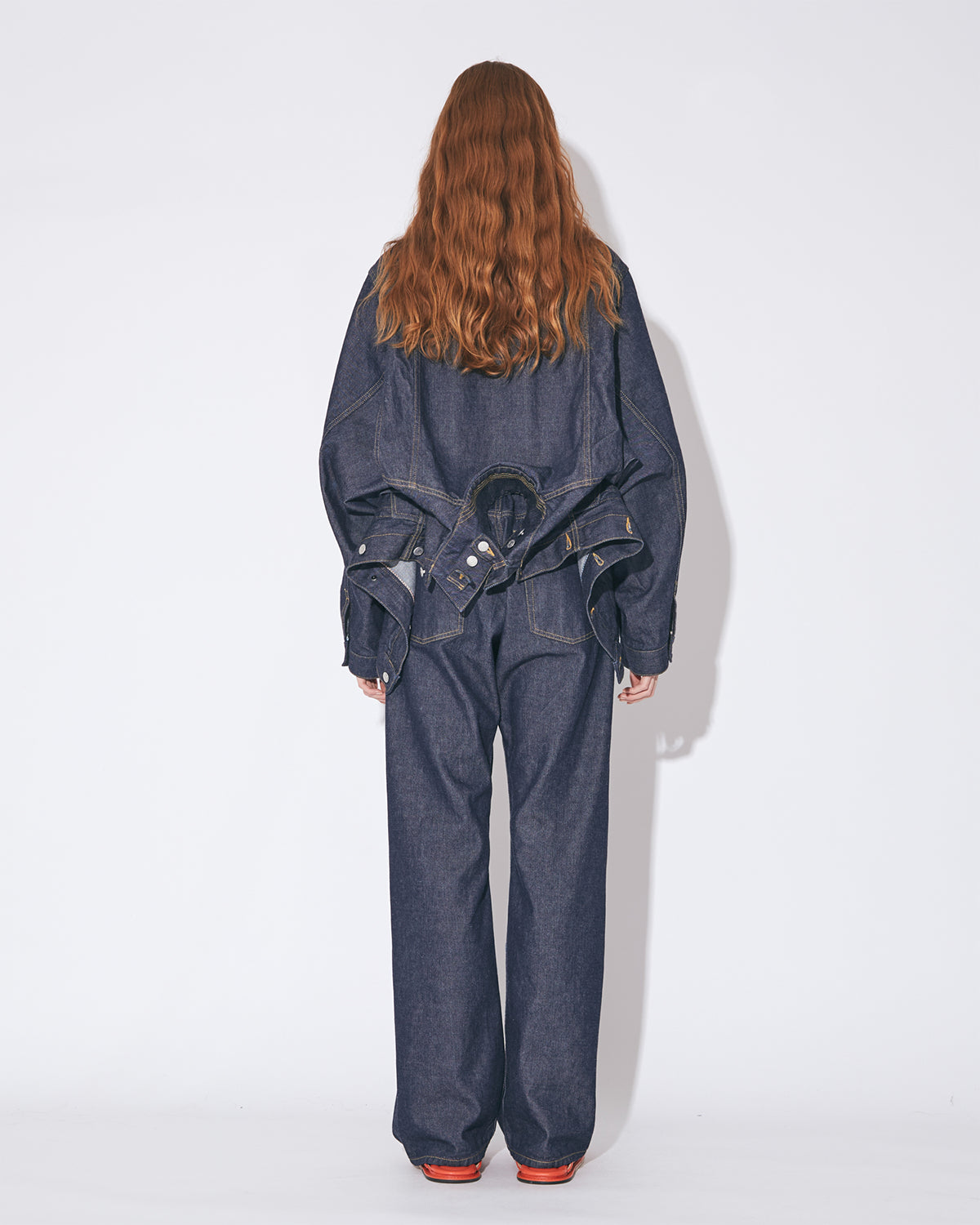 Double End Left Hand Twill Denim Blouson - Indigo