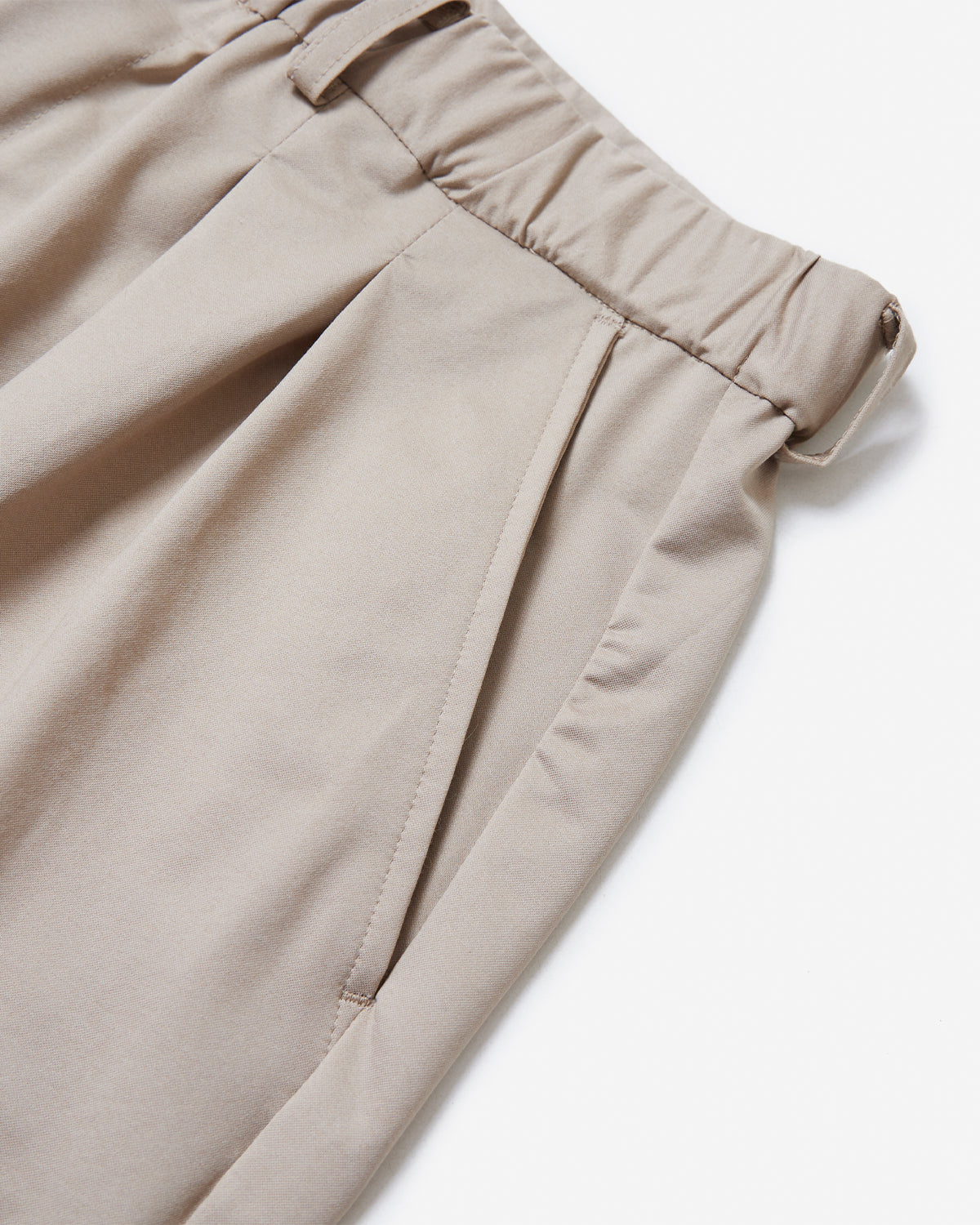 46G Pintuck Shorts  - Beige