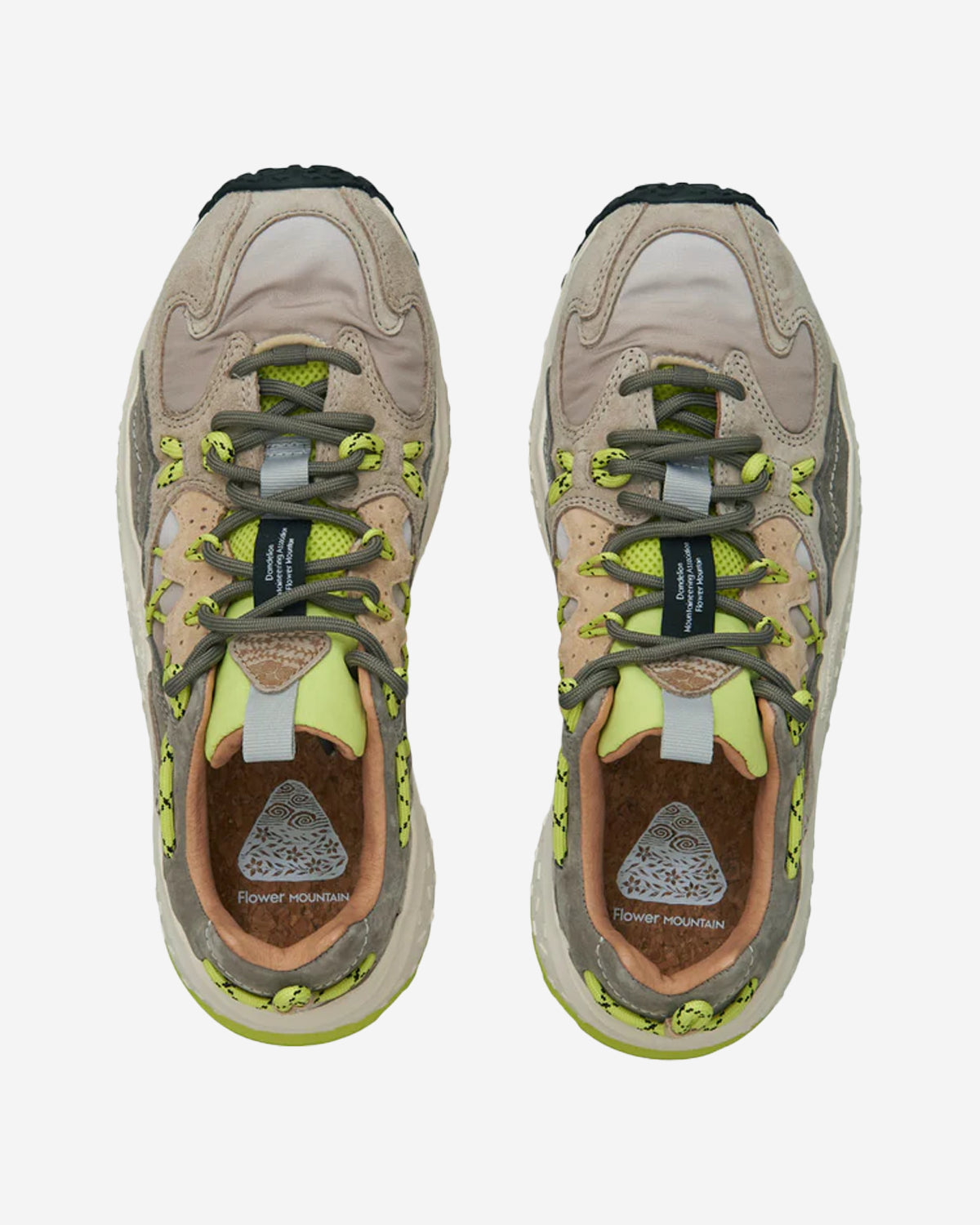 Yamabushi - Suede / Nylon Ripstop Taupe-Lime