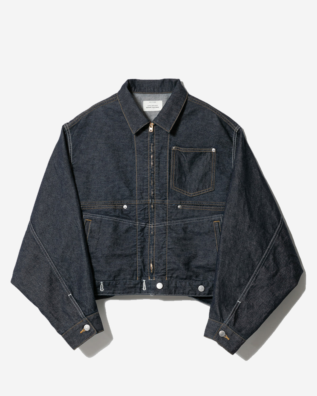 Double End Left Hand Twill Denim Blouson - Indigo