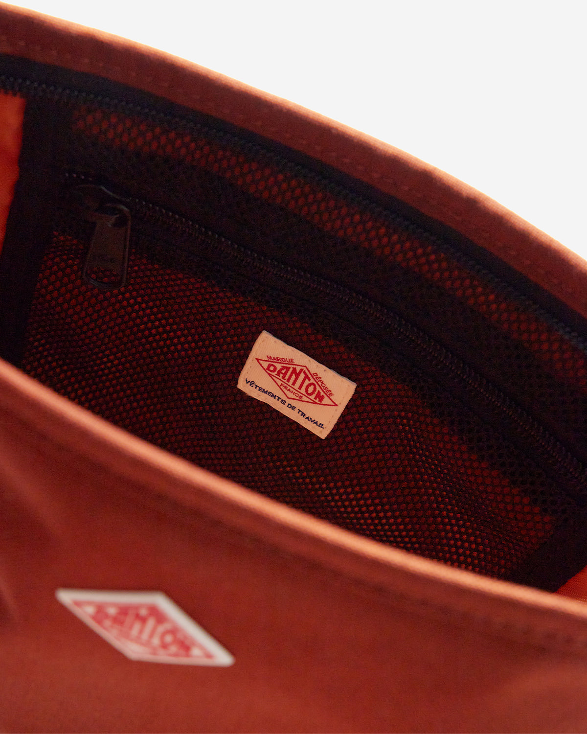 Montsouris - Cordura Canvas Shoulder Bag - Orange Brown White