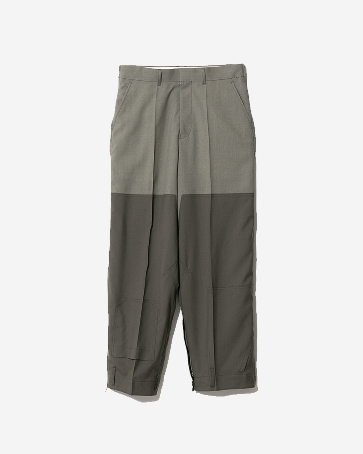 Double End Light Wool Tropical Pants - Khaki