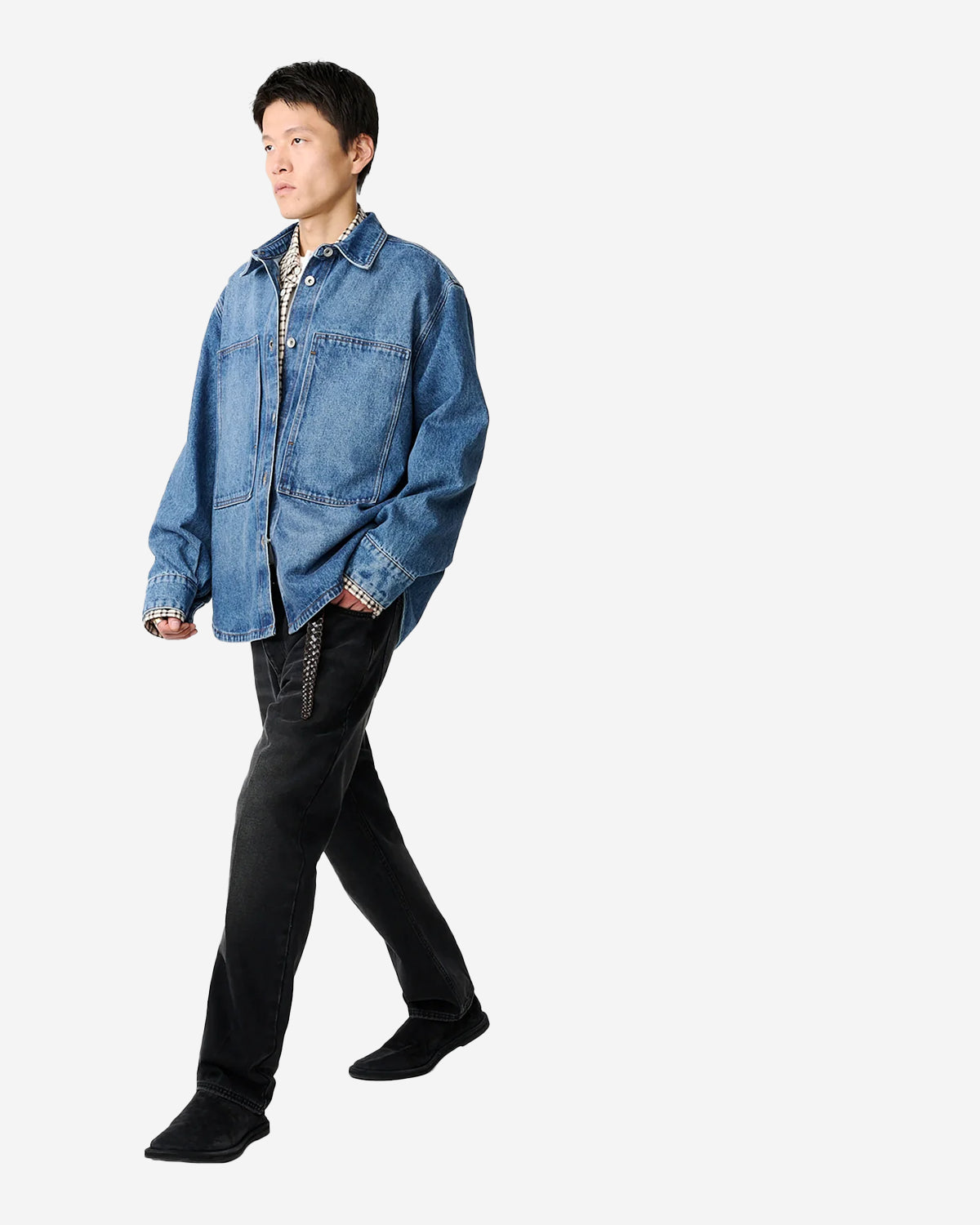 Saxon - Denim Overshirt - Worn Wash Indigo