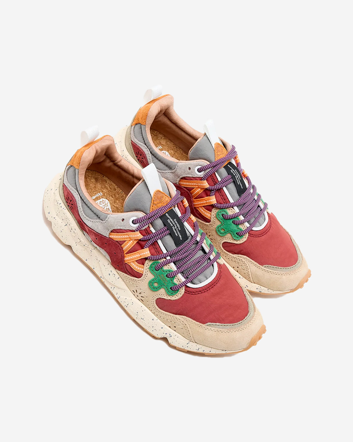 Yamano 3 - Suede / Nylon Light Beige-Rust-Grey