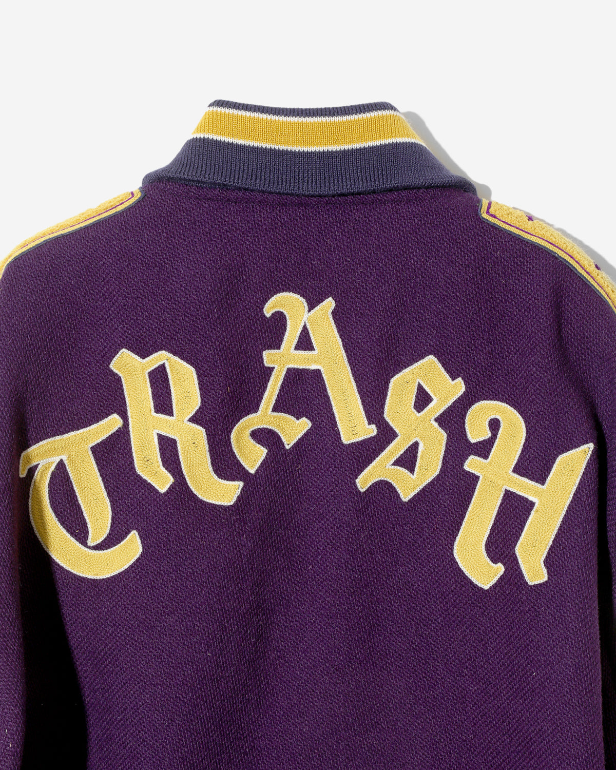 Lettered Jacket - Wool Melton - Purple