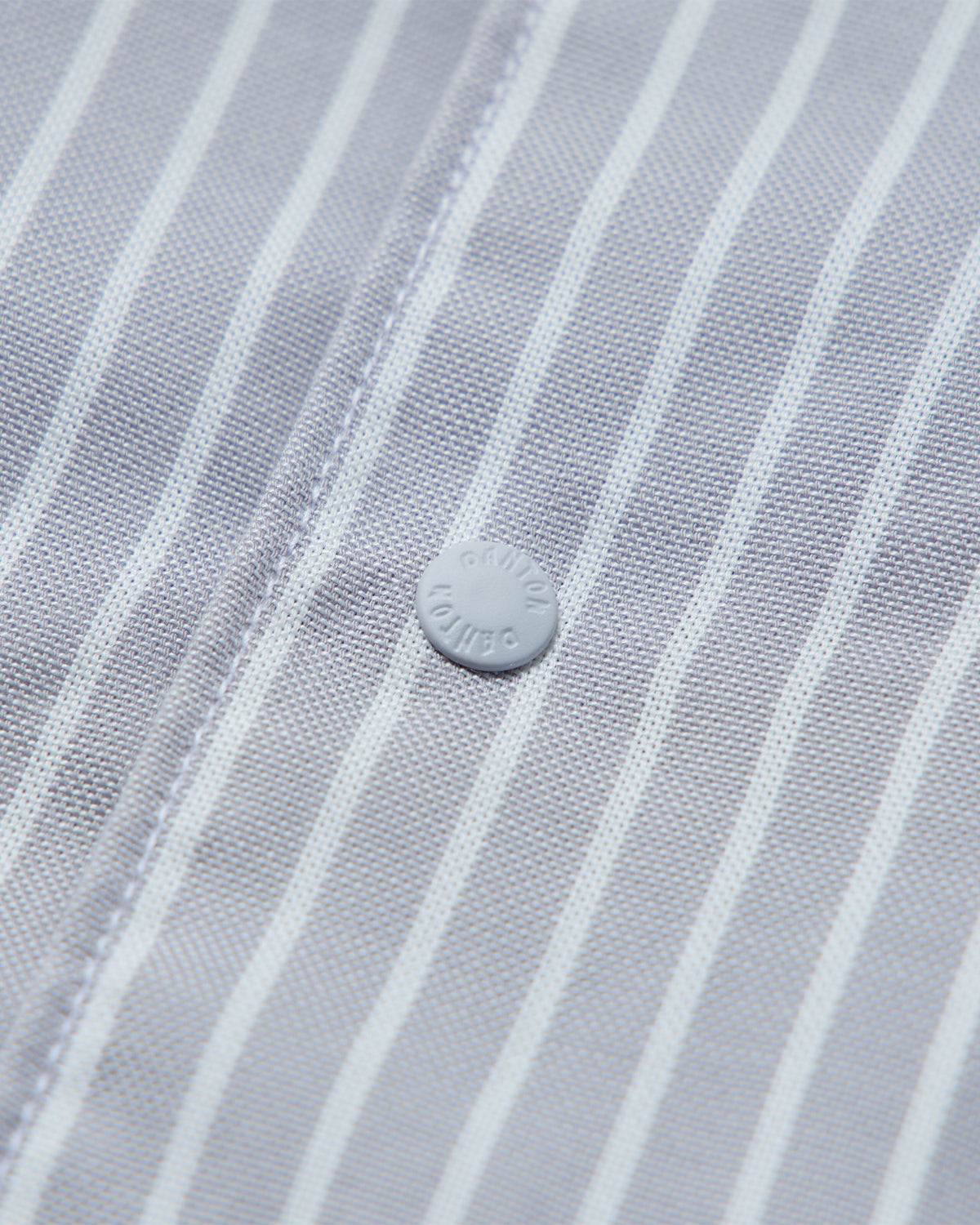 Mens Oxford B.D Shirt - Grey White Stripe