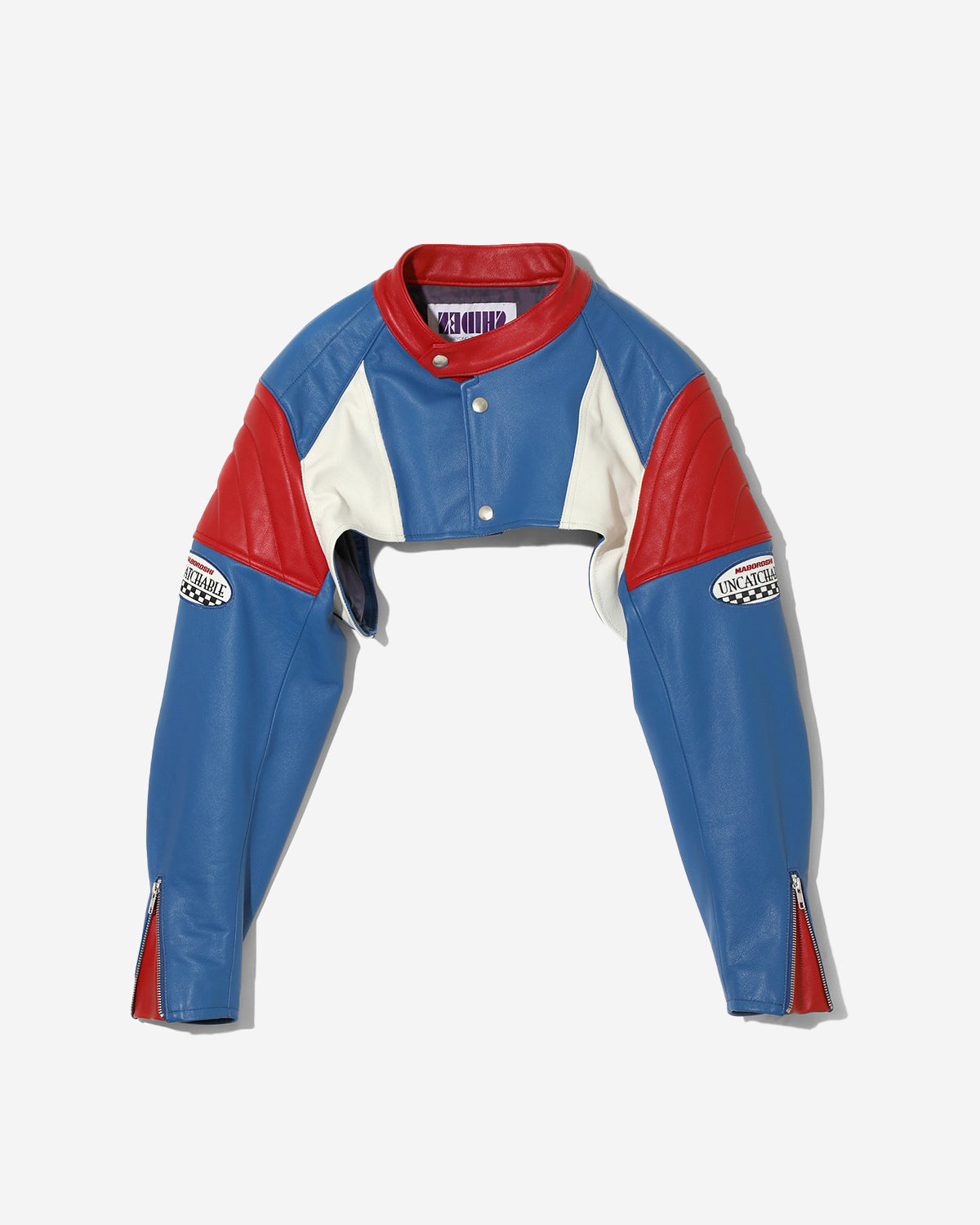 Motorcycle Sleeve Jacket - Cowhide Leather - Tricolour