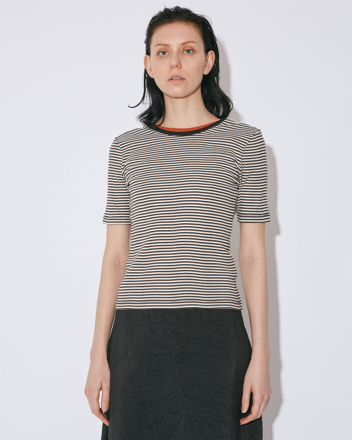 Miller Double Front T-Shirt - Navy x Green