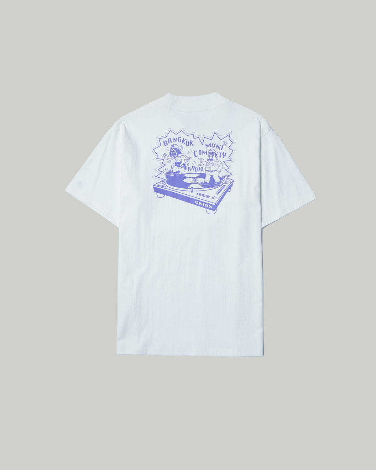 Radio Graphic T-Shirt - White / Purple
