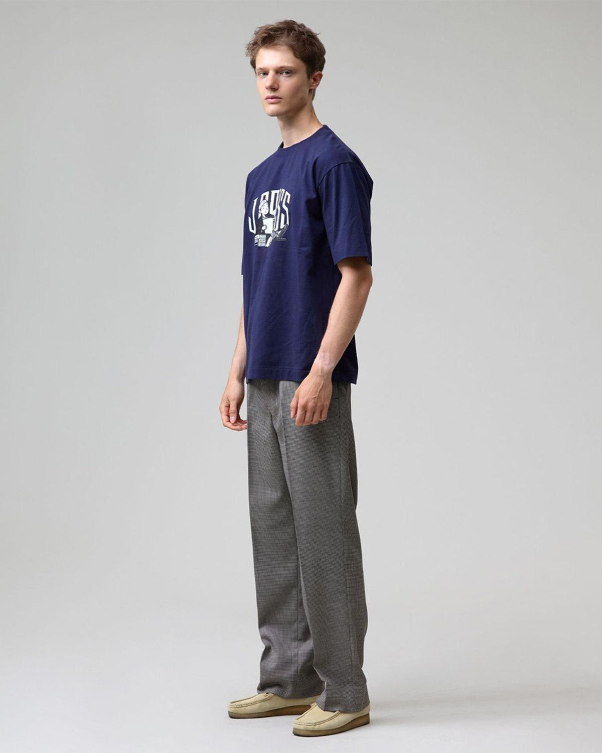 Aaron Illust T-Shirt - Navy